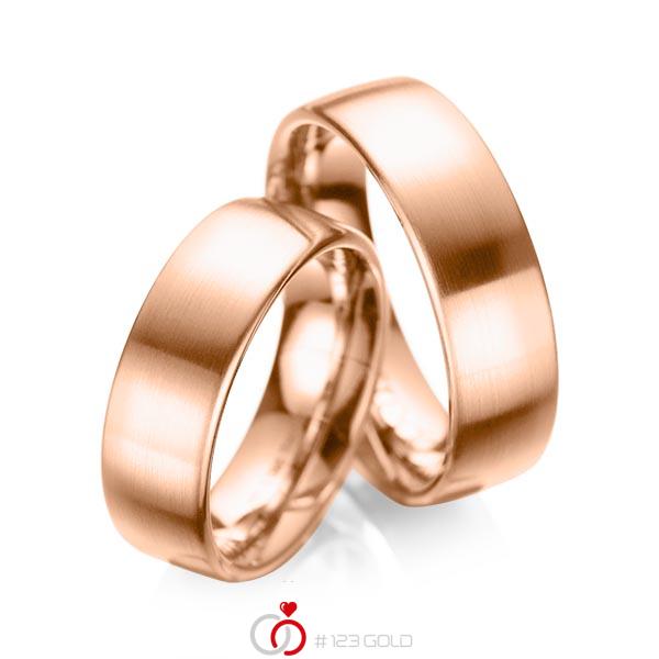 Paar klassische Trauringe/Eheringe in Rotgold 585 von acredo - A-1083-3 Paar klassische Trauringe/Eheringe in Rotgold 585 von acredo - A-1083-3