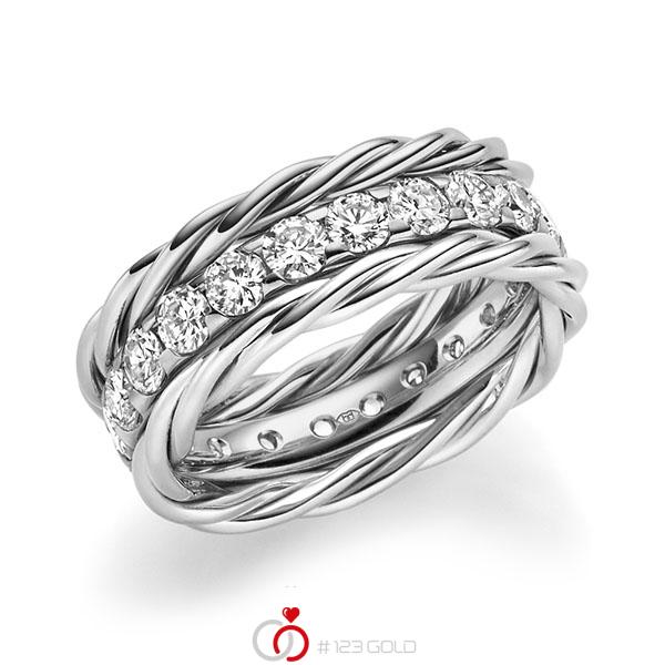 Set in Platin 600 mit zus. 1,98 ct. Brillant tw, si von Merii - M-1302-17 Set in Platin 600 mit zus. 1,98 ct. Brillant tw, si von Merii - M-1302-17