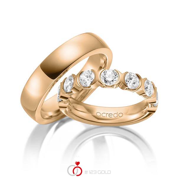 Set in Roségold 585 mit zus. 1,75 ct. Brillant tw, vs von acredo - A-1581-5 Set in Roségold 585 mit zus. 1,75 ct. Brillant tw, vs von acredo - A-1581-5