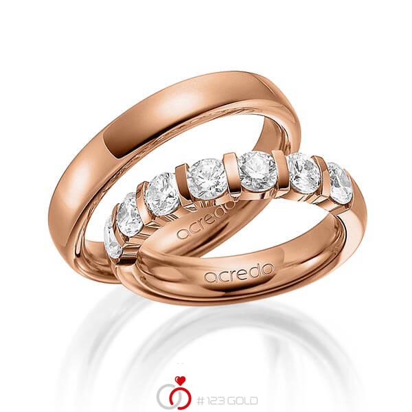 Set in Rotgold 585 mit zus. 1,75 ct. Brillant tw, vs von acredo - A-1574-4 Set in Rotgold 585 mit zus. 1,75 ct. Brillant tw, vs von acredo - A-1574-4