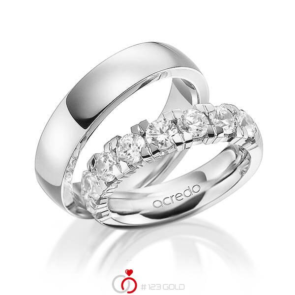 Set in Weissgold 585 halbausgefasst mit zus. 2 ct. Brillant tw, vs von acredo - A-1586-1 Set in Weissgold 585 halbausgefasst mit zus. 2 ct. Brillant tw, vs von acredo - A-1586-1