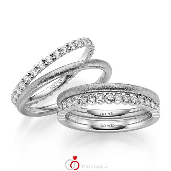 Set in Weißgold 585 mit zus. 1 ct. Brillant tw, si von acredo - A-2177-2 Set in Weißgold 585 mit zus. 1 ct. Brillant tw, si von acredo - A-2177-2