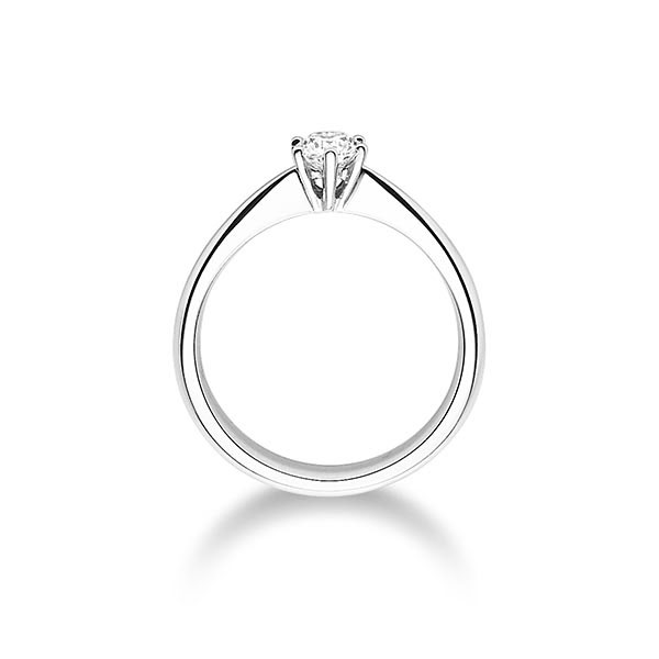 Diamond ring with 6 prong setting