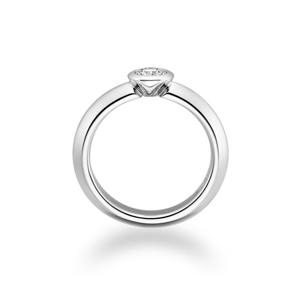 Diamond ring with bezel setting