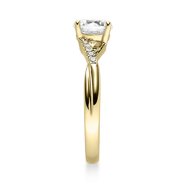 Verlovingsring in geelgoud 18 kt. met in totaal 0,43 ct. Princess-Diamant  tw,vs van Steinberg