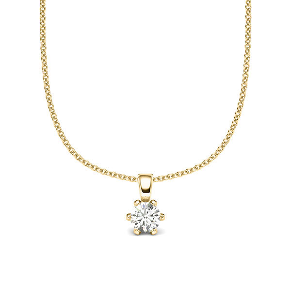 Anhänger - 6er Krappe = G159 in Gelbgold 585 mit zus. 0,2 ct. Brillant tw, si von acredo - A-2060-17 Anhänger - 6er Krappe = G159 in Gelbgold 585 mit zus. 0,2 ct. Brillant tw, si von acredo - A-2060-17