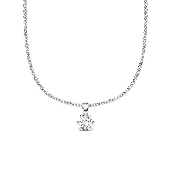 Anhänger - 6er Krappe = G159 in Weissgold 585 mit zus. 0,12 ct. Brillant tw, si von acredo - A-2060-10 Anhänger - 6er Krappe = G159 in Weissgold 585 mit zus. 0,12 ct. Brillant tw, si von acredo - A-2060-10