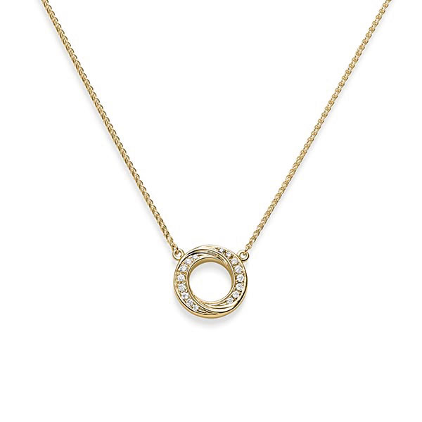 Anhänger in Gelbgold 585 mit zus. 0,112 ct. tw, si von acredo - A-1830-2 Anhänger in Gelbgold 585 mit zus. 0,112 ct. tw, si von acredo - A-1830-2
