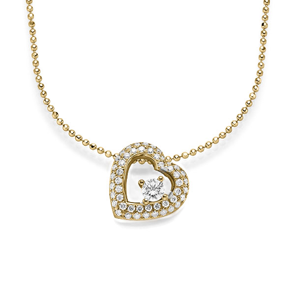 Anhänger in Gelbgold 585 mit zus. 0,636 ct. Brillant tw, si von acredo - A-1545-6 Anhänger in Gelbgold 585 mit zus. 0,636 ct. Brillant tw, si von acredo - A-1545-6
