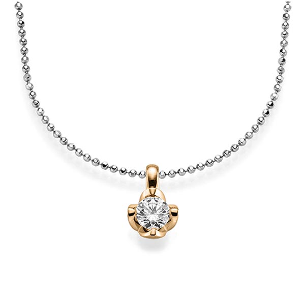 Anhänger in Roségold 585 mit 0,5 ct. Brillant tw, si von acredo - A-1565-7 Anhänger in Roségold 585 mit 0,5 ct. Brillant tw, si von acredo - A-1565-7