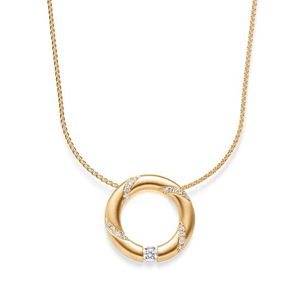 Anhänger in Roségold 585 mit zus. 0,278 ct. Brillant tw, si von acredo - A-1827-3 Anhänger in Roségold 585 mit zus. 0,278 ct. Brillant tw, si von acredo - A-1827-3