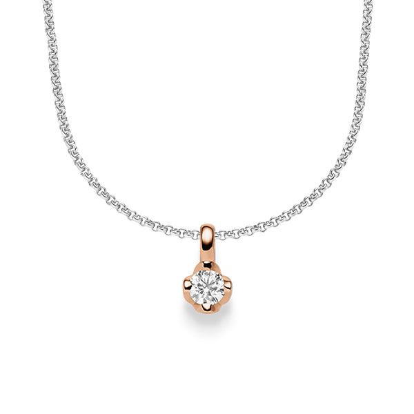 Anhänger in Rotgold 585 mit zus. 0,25 ct. Brillant tw, si von acredo - A-1644-7 Anhänger in Rotgold 585 mit zus. 0,25 ct. Brillant tw, si von acredo - A-1644-7