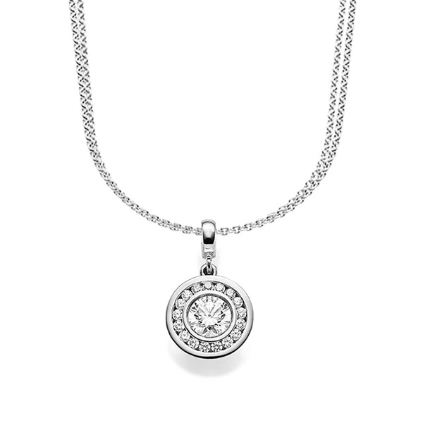 Anhänger in Weißgold 585 mit 1 ct. + zus. 0,255 ct. Brillant tw, si von acredo - A-1642-10 Anhänger in Weißgold 585 mit 1 ct. + zus. 0,255 ct. Brillant tw, si von acredo - A-1642-10