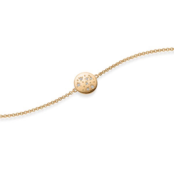 Armband mit Anhänger in Roségold 585 mit zus. 0,05 ct. tw, si von acredo - A-1871-1 Armband mit Anhänger in Roségold 585 mit zus. 0,05 ct. tw, si von acredo - A-1871-1