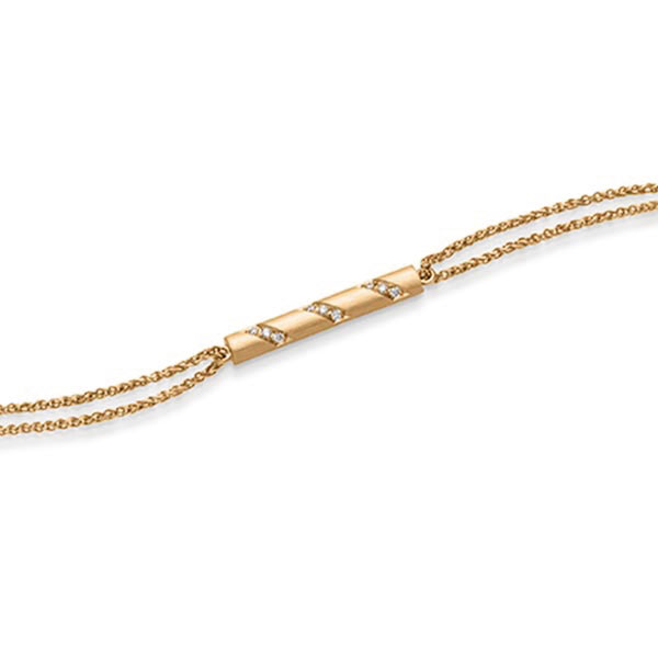 Armband mit Anhänger in Roségold 585 mit zus. 0,09 ct. tw, si von acredo - A-1866-1 Armband mit Anhänger in Roségold 585 mit zus. 0,09 ct. tw, si von acredo - A-1866-1