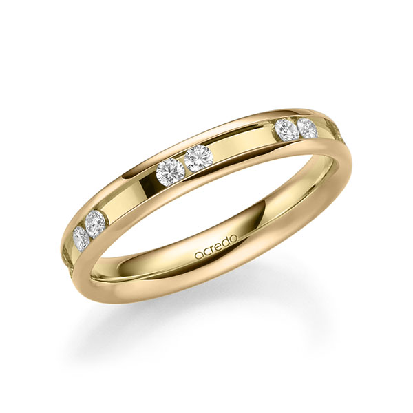 bicolor Trauring/Ehering in Roségold 585 Gelbgold 585 mit zus. 0,42 ct. Brillant tw, si von acredo - A-2206-2 bicolor Trauring/Ehering in Roségold 585 Gelbgold 585 mit zus. 0,42 ct. Brillant tw, si von acredo - A-2206-2