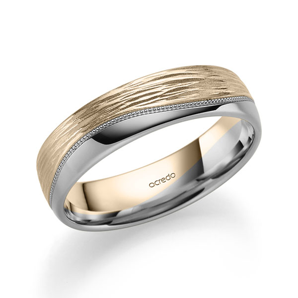 bicolor Trauring/Ehering in Signature Gold 585 Graugold 585 von acredo - A-2415-23 bicolor Trauring/Ehering in Signature Gold 585 Graugold 585 von acredo - A-2415-23
