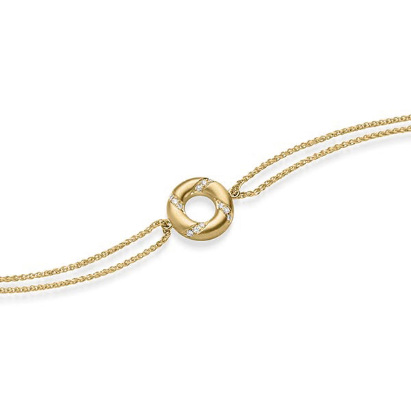 bracelet with pendant in Yellow gold 14K (585/1000) with in total 0,06 ct. tw,si by acredo - A-1868-3 bracelet with pendant in Yellow gold 14K (585/1000) with in total 0,06 ct. tw,si by acredo - A-1868-3