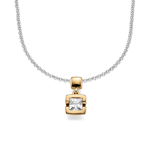 Geraden Anhänger in Roségold 585 mit 0,5 ct. Prinzess-Diamant tw, vs von acredo - A-1610-10 Geraden Anhänger in Roségold 585 mit 0,5 ct. Prinzess-Diamant tw, vs von acredo - A-1610-10