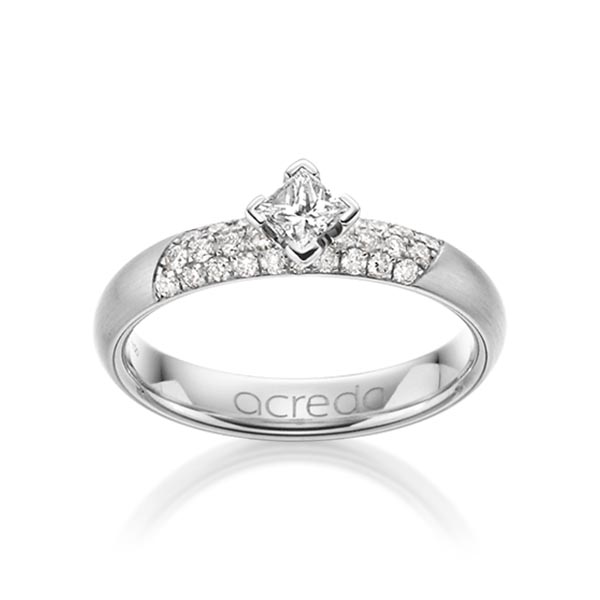 klassieke trouwring in grijsgoud 14 kt. met in totaal 0,52 ct. Briljant & Princess-Diamant tw/si van acredo - A-1283-4 klassieke trouwring in grijsgoud 14 kt. met in totaal 0,52 ct. Briljant & Princess-Diamant tw/si van acredo - A-1283-4