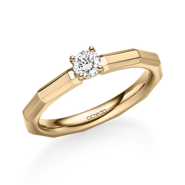 Klassieke trouwring in roségoud 14 kt. met in totaal 0,25 ct. Briljant tw/si van acredo - A-2487-2 Klassieke trouwring in roségoud 14 kt. met in totaal 0,25 ct. Briljant tw/si van acredo - A-2487-2