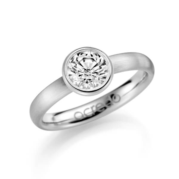 klassieke trouwring in witgoud 14 kt. met 1 ct. Briljanten tw/si van acredo - A-1125-1 klassieke trouwring in witgoud 14 kt. met 1 ct. Briljanten tw/si van acredo - A-1125-1