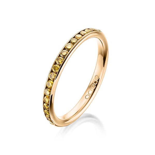 klassischer Memoire-Trauring/Ehering in Roségold 585 halbausgefasst mit zus. 0,34 ct. Brillant cognac von acredo - A-1657-1 klassischer Memoire-Trauring/Ehering in Roségold 585 halbausgefasst mit zus. 0,34 ct. Brillant cognac von acredo - A-1657-1