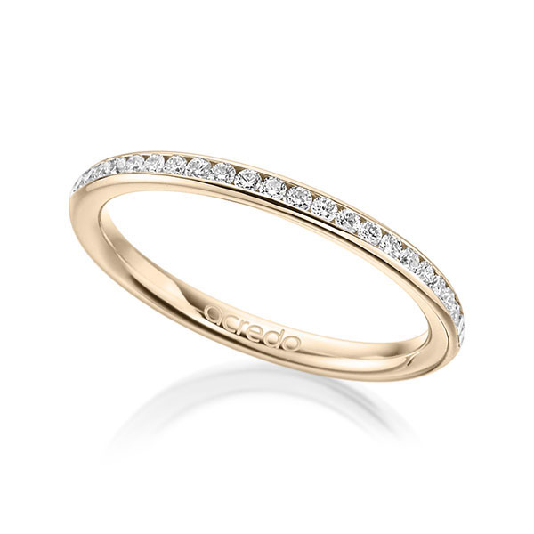 klassischer Memoire-Trauring/Ehering in Signature Gold 585 halbausgefasst mit zus. 0,23 ct. Brillant tw, si von acredo - A-1658-6 klassischer Memoire-Trauring/Ehering in Signature Gold 585 halbausgefasst mit zus. 0,23 ct. Brillant tw, si von acredo - A-1658-6