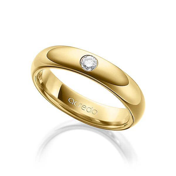 klassischer Trauring/Ehering in außen Gelbgold 585 , innen Gelbgold 585 mit zus. 0,1 ct. Brillant tw, si von acredo - A-1480-5 klassischer Trauring/Ehering in außen Gelbgold 585 , innen Gelbgold 585 mit zus. 0,1 ct. Brillant tw, si von acredo - A-1480-5