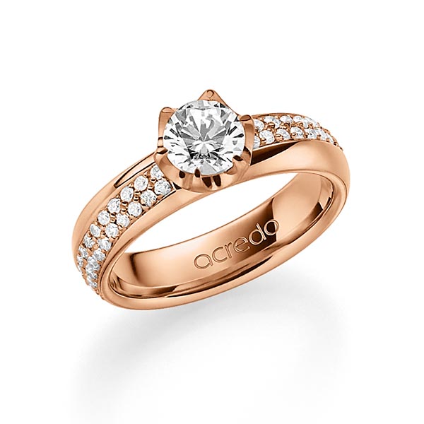 klassischer Trauring/Ehering in außen Rotgold 585 , innen Rotgold 585 mit 0,7 ct. + zus. 0,672 ct. Brillant tw, si tw, vs von acredo - A-1542-5 klassischer Trauring/Ehering in außen Rotgold 585 , innen Rotgold 585 mit 0,7 ct. + zus. 0,672 ct. Brillant tw, si tw, vs von acredo - A-1542-5