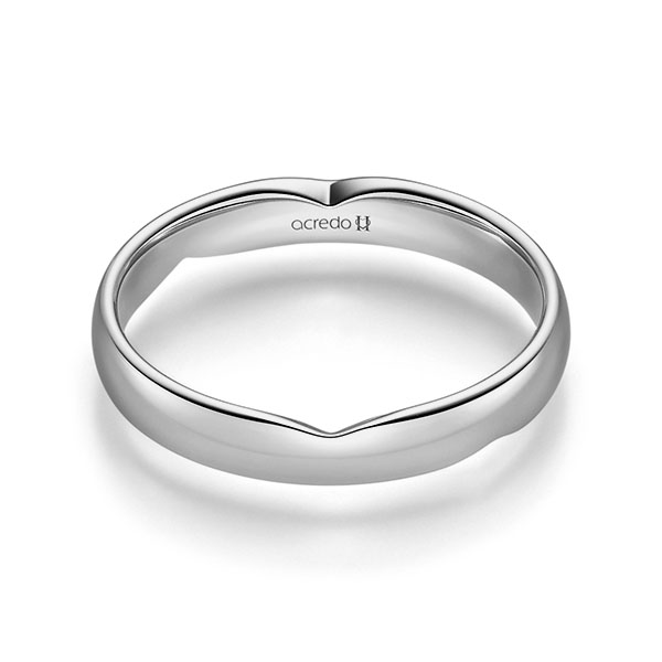 klassischer Trauring/Ehering in Graugold 585 von acredo - A-2254-14