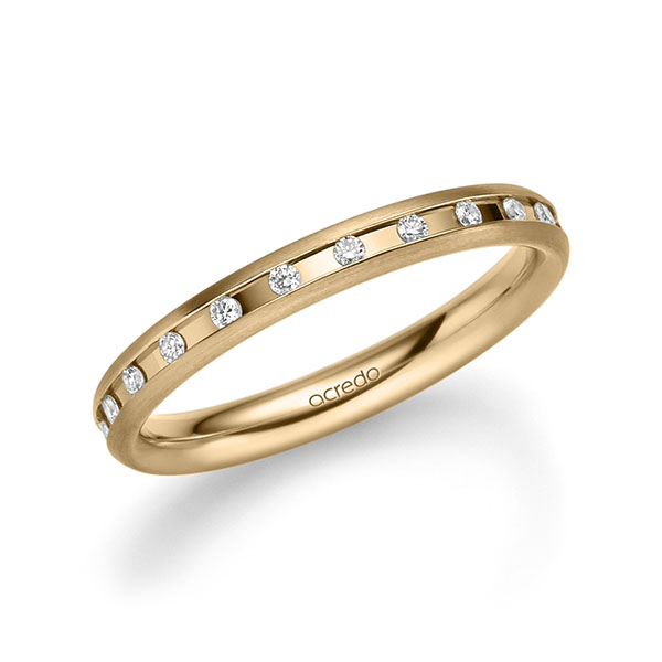 klassischer Trauring/Ehering in Roségold 585 mit zus. 0,22 ct. Brillant tw, si von acredo - A-2232-13 klassischer Trauring/Ehering in Roségold 585 mit zus. 0,22 ct. Brillant tw, si von acredo - A-2232-13