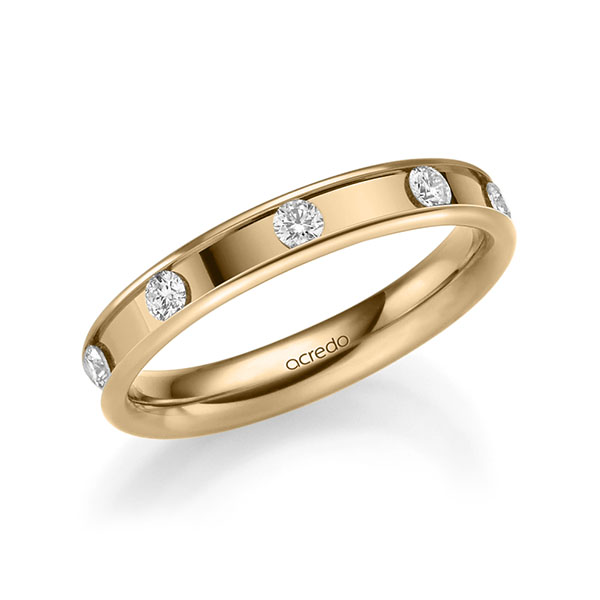 klassischer Trauring/Ehering in Roségold 585 mit zus. 0,45 ct. Brillant tw, vs von acredo - A-2210-6 klassischer Trauring/Ehering in Roségold 585 mit zus. 0,45 ct. Brillant tw, vs von acredo - A-2210-6