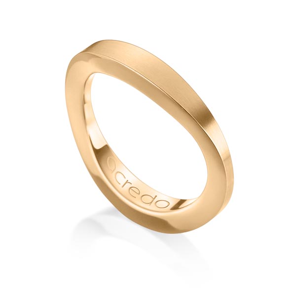 klassischer Trauring/Ehering in Roségold 585 von acredo - A-1199-1