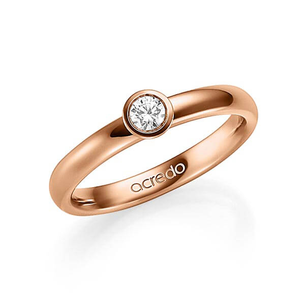 klassischer Trauring/Ehering in Rotgold 585 mit zus. 0,15 ct. Brillant tw, si von acredo - A-1348-5 klassischer Trauring/Ehering in Rotgold 585 mit zus. 0,15 ct. Brillant tw, si von acredo - A-1348-5