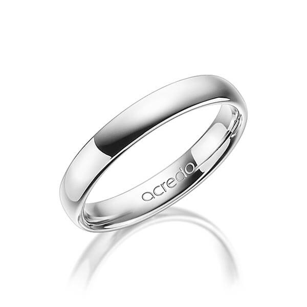 klassischer Trauring/Ehering in Weißgold 585 von acredo - A-1278-1