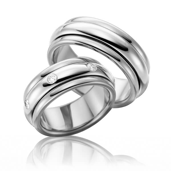 Paar klassische Trauringe/Eheringe in Ring Graugold 585 Inlay Graugold 585 mit zus. 0,35 ct. Brillant tw, si von 123GOLD - P-1094-4 Paar klassische Trauringe/Eheringe in Ring Graugold 585 Inlay Graugold 585 mit zus. 0,35 ct. Brillant tw, si von 123GOLD - P-1094-4