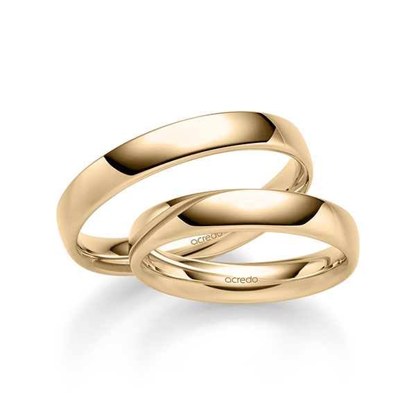 Paar klassische Trauringe/Eheringe in Roségold 585 von acredo - S-1293-2 Paar klassische Trauringe/Eheringe in Roségold 585 von acredo - S-1293-2