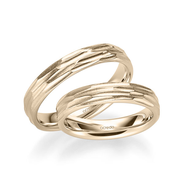 Paar klassische Trauringe/Eheringe in Signature Gold 585 von acredo - A-2314-1 Paar klassische Trauringe/Eheringe in Signature Gold 585 von acredo - A-2314-1