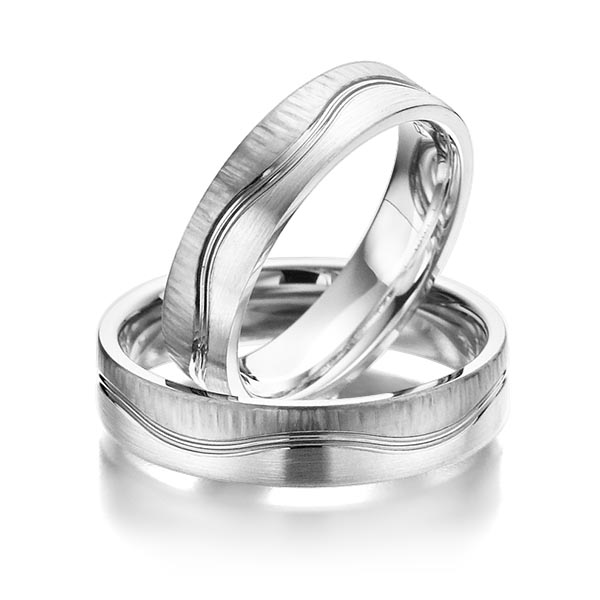 Paar klassische Trauringe/Eheringe in Silber 925 von Merii - M-1092-3 Paar klassische Trauringe/Eheringe in Silber 925 von Merii - M-1092-3