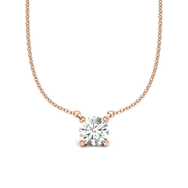 pendant - 4 prongs = G158 in Red gold 14K (585/1000) with 0,7 ct. brilliant tw,si by acredo - A-2061-39 pendant - 4 prongs = G158 in Red gold 14K (585/1000) with 0,7 ct. brilliant tw,si by acredo - A-2061-39