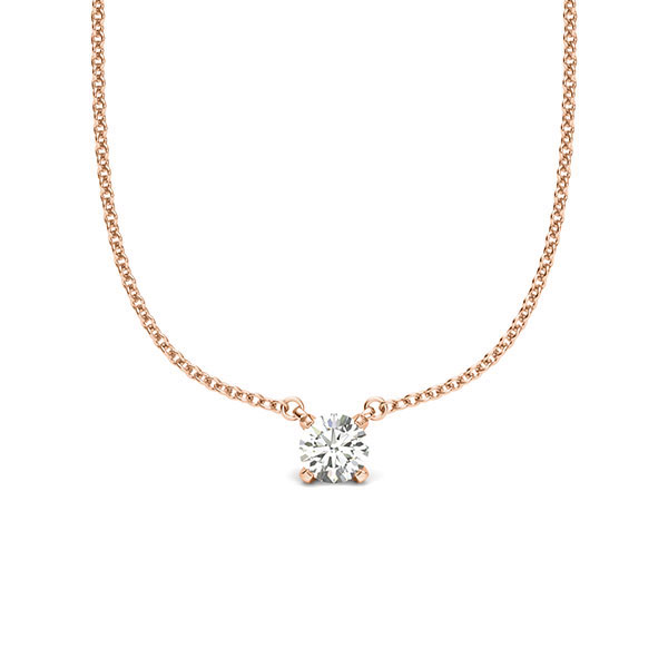 pendant - 4 prongs = G158 in Red gold 14K (585/1000) with in total 0,2 ct. brilliant tw,si by acredo - A-2061-19 pendant - 4 prongs = G158 in Red gold 14K (585/1000) with in total 0,2 ct. brilliant tw,si by acredo - A-2061-19