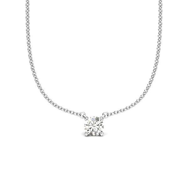 pendant - 4 prongs = G158 in White gold 14K (585/1000) with in total 0,2 ct. brilliant tw,si by acredo - A-2061-18 pendant - 4 prongs = G158 in White gold 14K (585/1000) with in total 0,2 ct. brilliant tw,si by acredo - A-2061-18