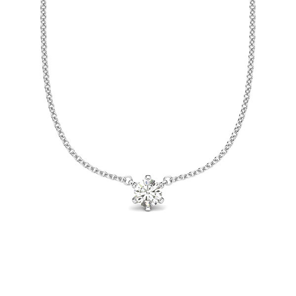 pendant - 6 prongs = G159 in White gold 14K (585/1000) with in total 0,15 ct. brilliant tw,si by acredo - A-2064-17 pendant - 6 prongs = G159 in White gold 14K (585/1000) with in total 0,15 ct. brilliant tw,si by acredo - A-2064-17
