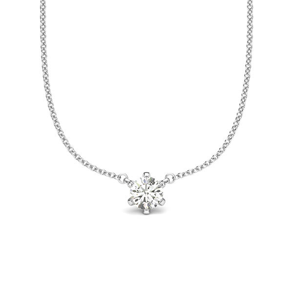 pendant - 6 prongs = G159 in White gold 14K (585/1000) with in total 0,25 ct. brilliant tw,si by acredo - A-2064-21 pendant - 6 prongs = G159 in White gold 14K (585/1000) with in total 0,25 ct. brilliant tw,si by acredo - A-2064-21