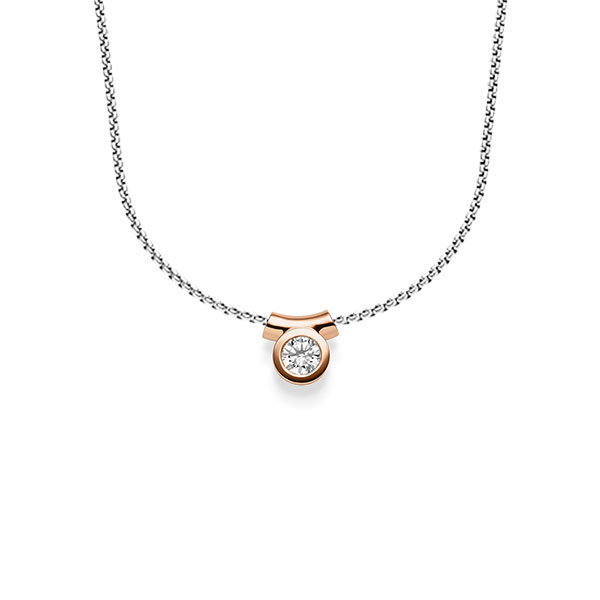 pendant in Red gold 14K (585/1000) with in total 0,25 ct. brilliant tw,si by acredo - A-1605-9 pendant in Red gold 14K (585/1000) with in total 0,25 ct. brilliant tw,si by acredo - A-1605-9