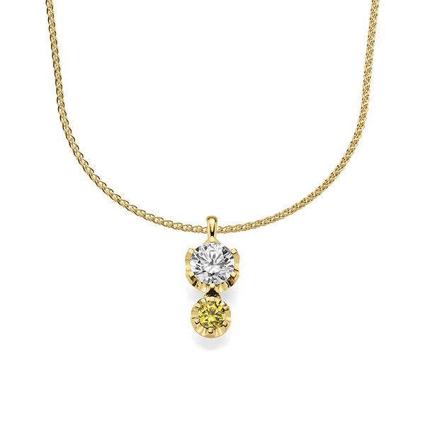 pendant in Yellow gold 14K (585/1000) with in total 1,25 ct. brilliant tw,si by acredo - A-1604-1 pendant in Yellow gold 14K (585/1000) with in total 1,25 ct. brilliant tw,si by acredo - A-1604-1
