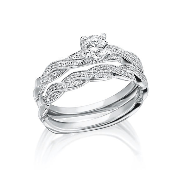 ring set in Platinum 950 with in total 0,46 ct. brilliant tw,vs by Steinberg - Q-1411-9 ring set in Platinum 950 with in total 0,46 ct. brilliant tw,vs by Steinberg - Q-1411-9