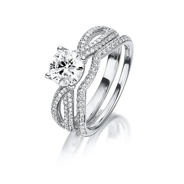 ring set in White gold 18K (750/1000) with 0,7 ct. + in total 0,53 ct. brilliant tw,si tw,vs by Steinberg - Q-1409-1 ring set in White gold 18K (750/1000) with 0,7 ct. + in total 0,53 ct. brilliant tw,si tw,vs by Steinberg - Q-1409-1