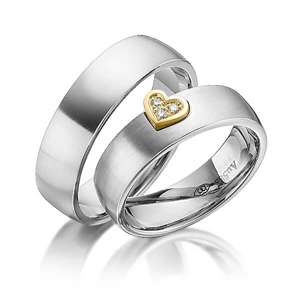 Set Bicolor trouwringen in edelstaal geelgoud 14 kt. met in totaal 0,03 ct. Briljant tw/si van Eternal Touch - Y-1343-2 Set Bicolor trouwringen in edelstaal geelgoud 14 kt. met in totaal 0,03 ct. Briljant tw/si van Eternal Touch - Y-1343-2